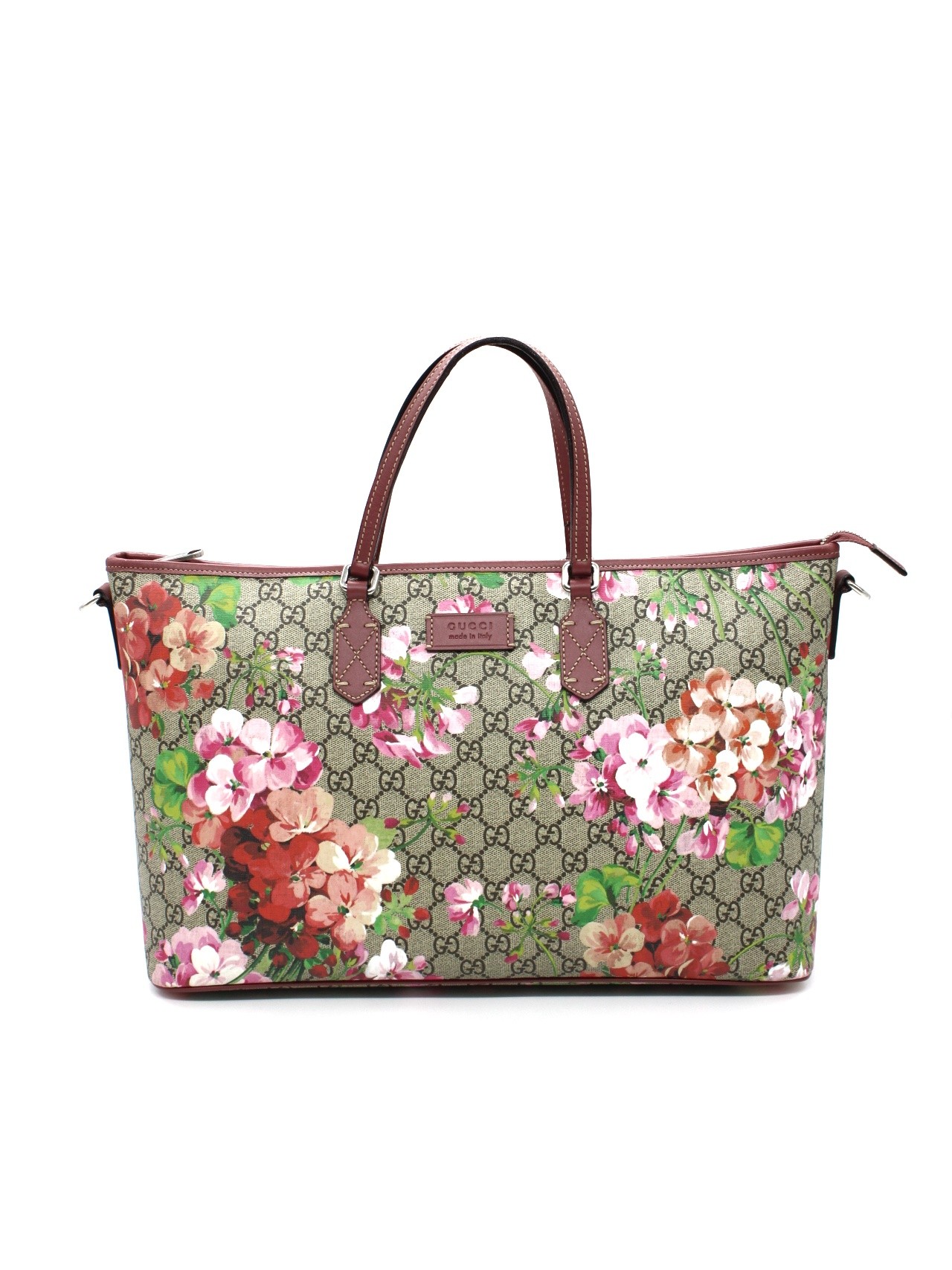 Gucci GG supreme blooms borsa a spalla thumb