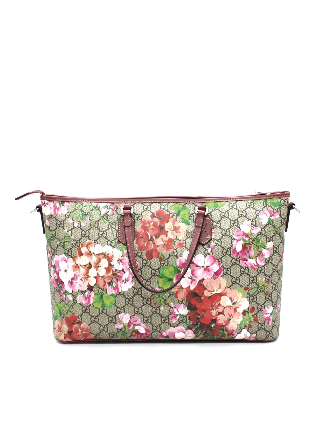 Gucci GG supreme blooms borsa a spalla thumb