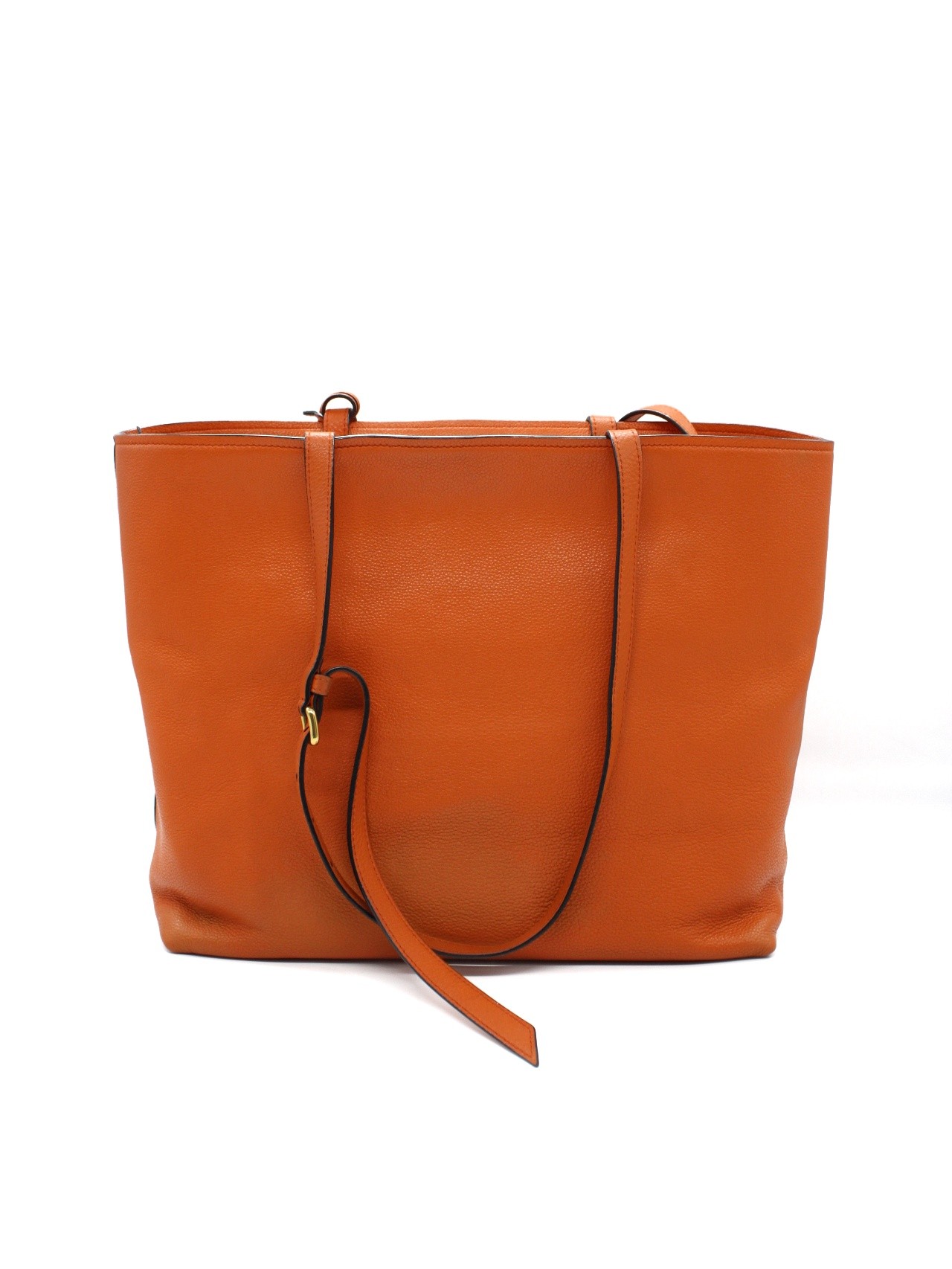 Prada borsa a spalla in pelle arancione thumb