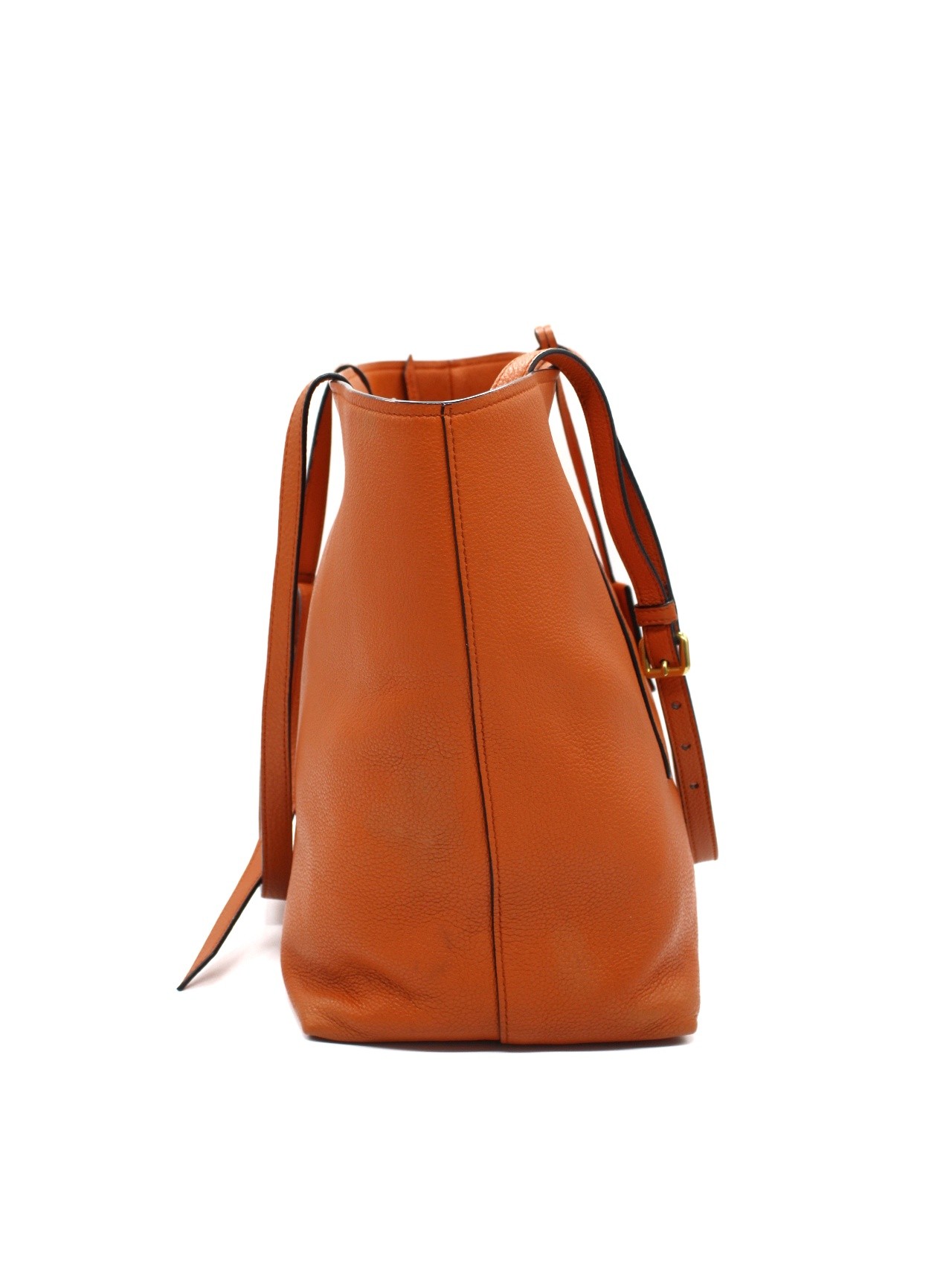 Prada borsa a spalla in pelle arancione thumb