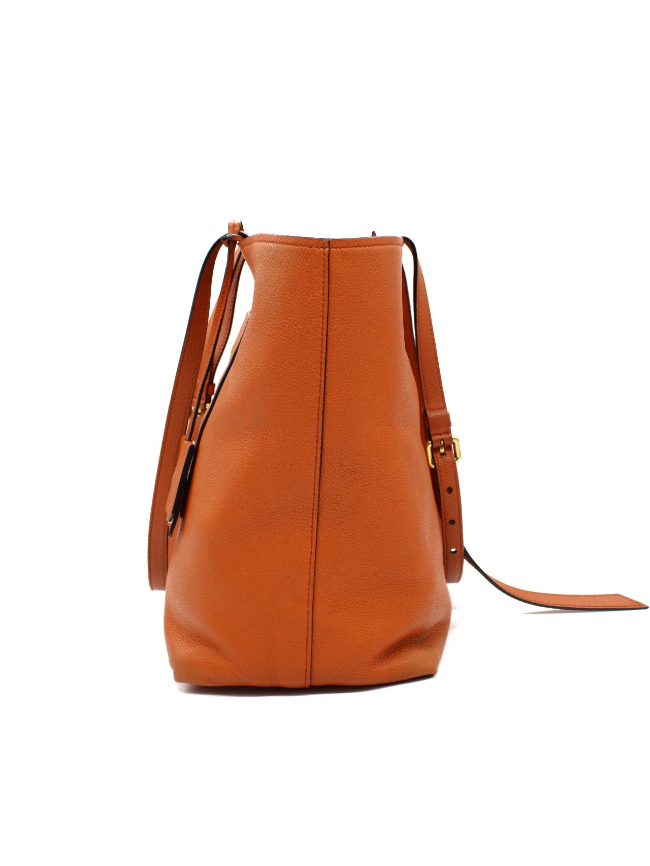 Prada borsa a spalla in pelle arancione thumb