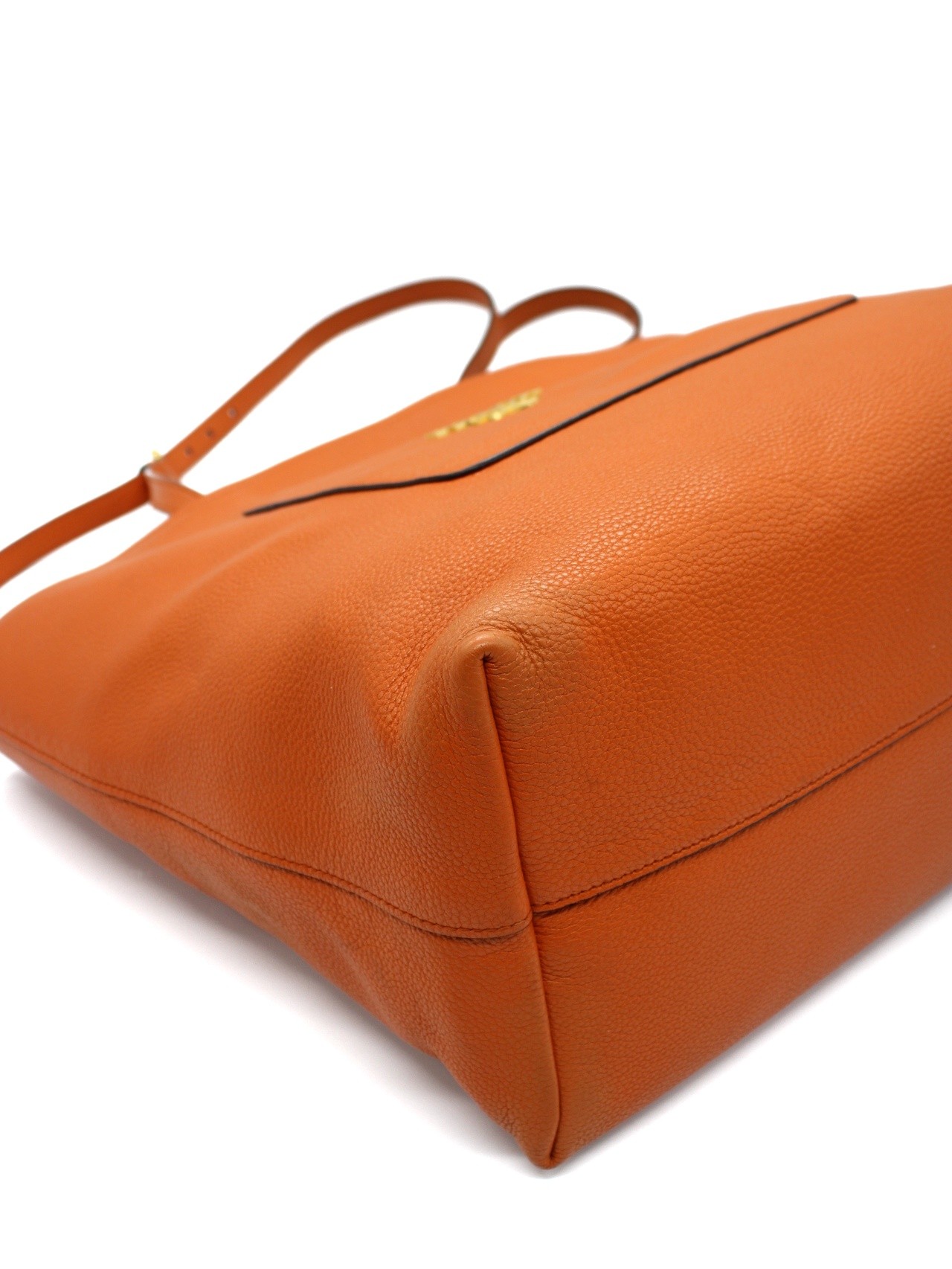 Prada borsa a spalla in pelle arancione thumb