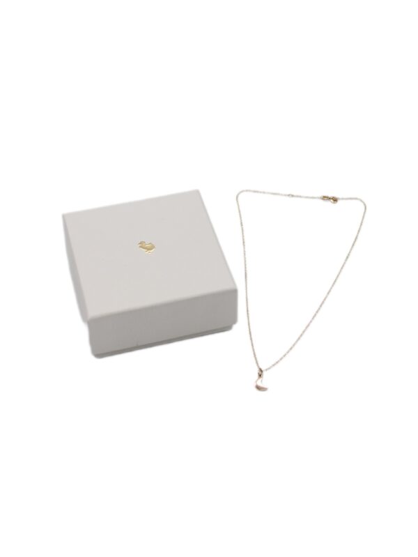 Collana Dodo in oro rosa con ciondolo luna