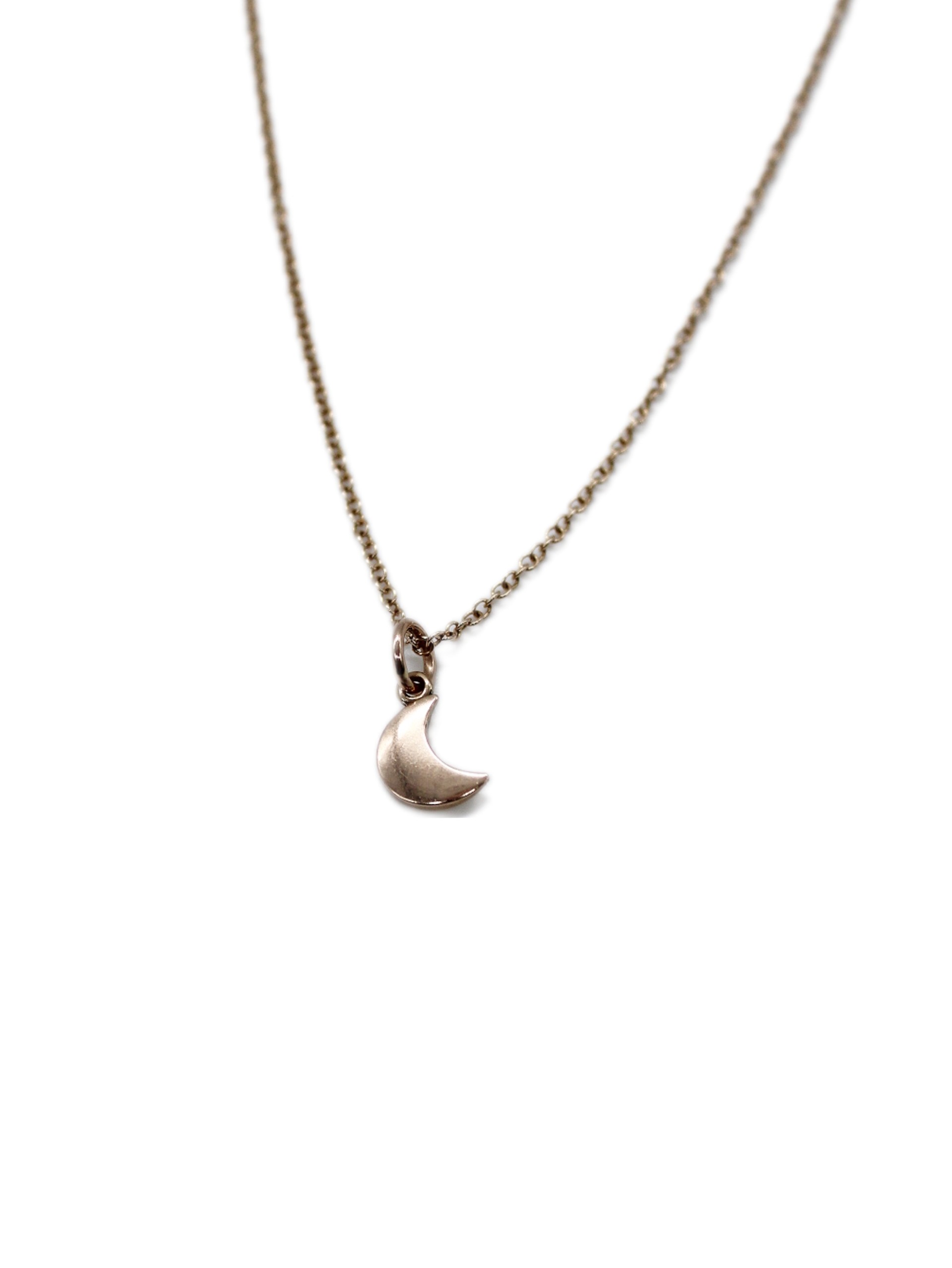 Collana Dodo in oro rosa con ciondolo luna thumb