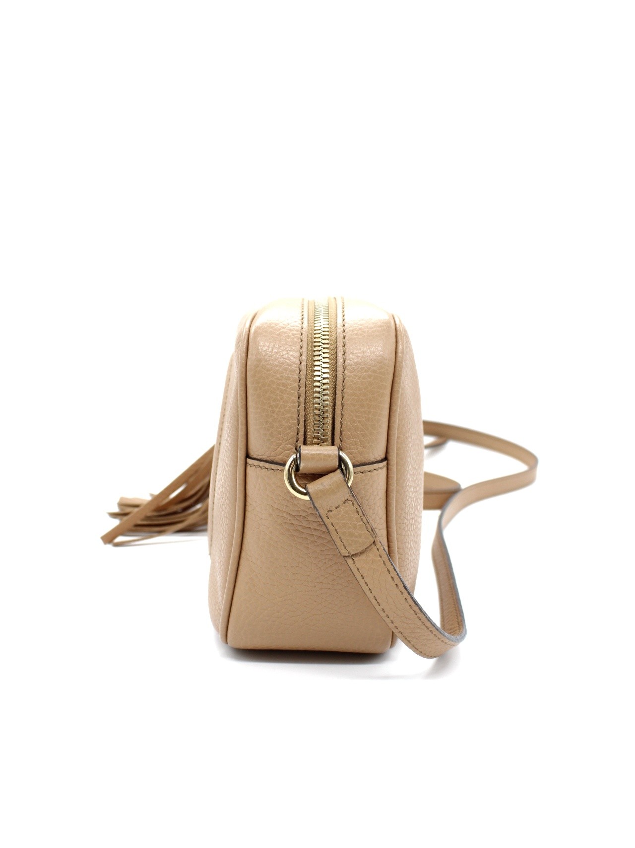 Gucci Soho borsa a tracolla in pelle beige thumb