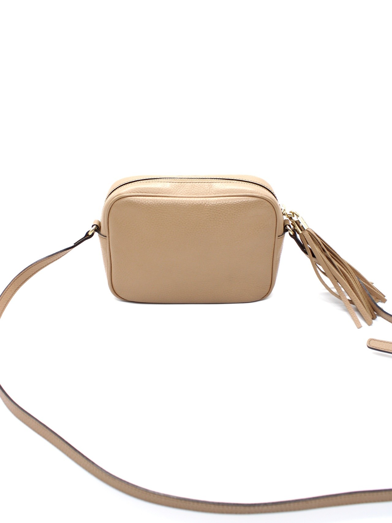 Gucci Soho borsa a tracolla in pelle beige thumb