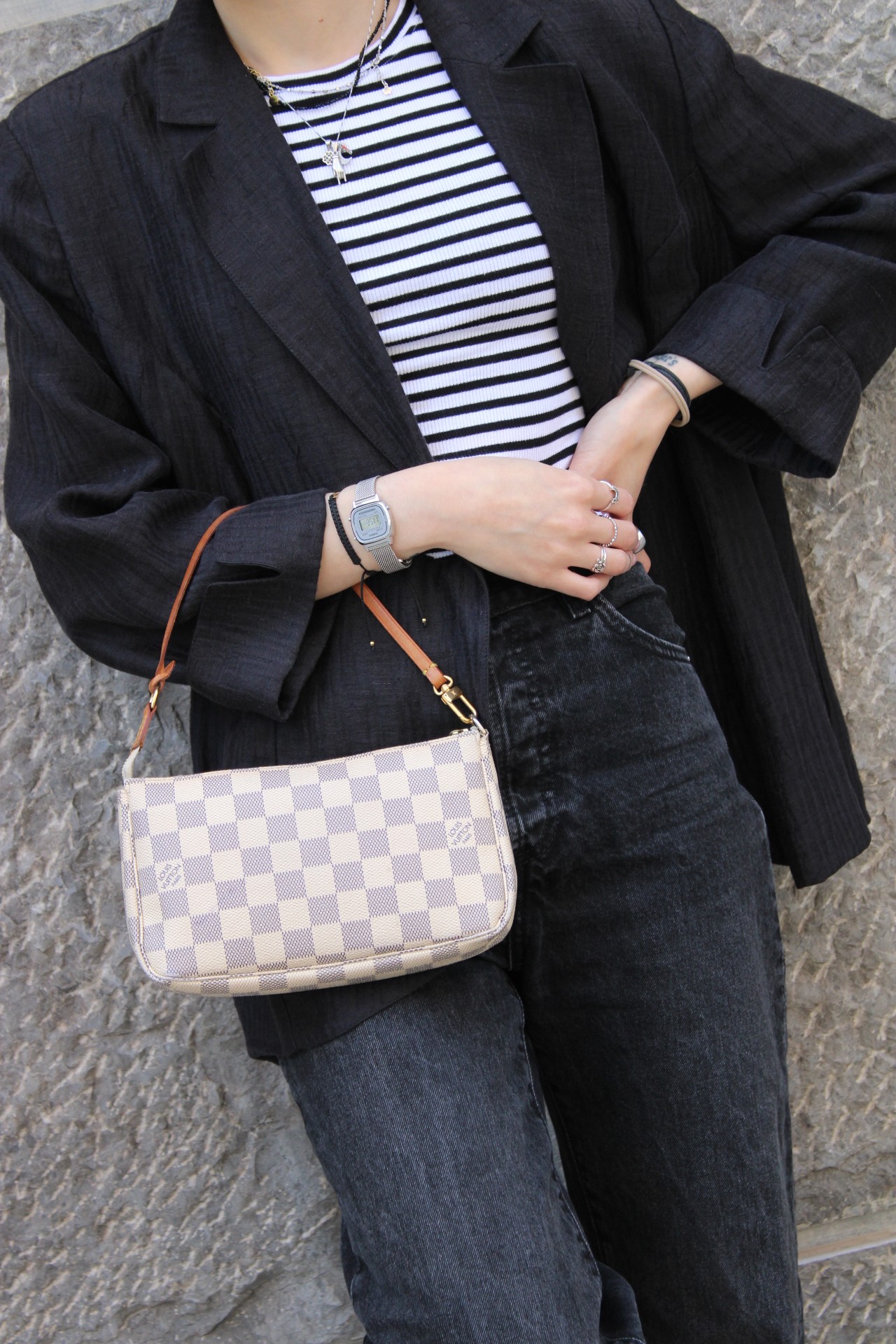 Pochette Louis Vuitton Accessoires NM in damier azur thumb