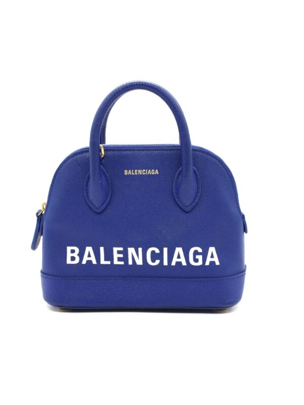 Borsa Balenciaga Ville xxs in pelle blu