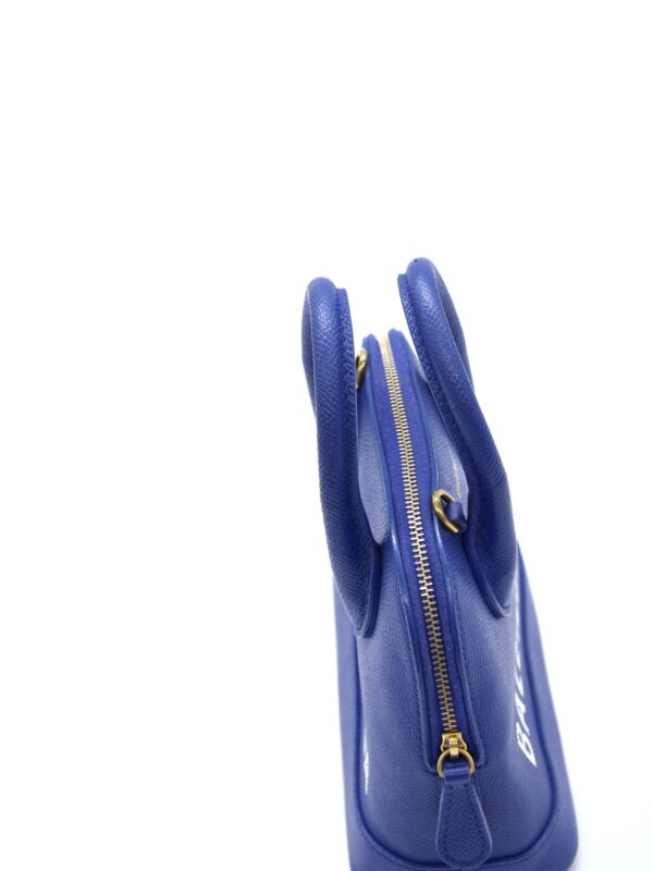 Borsa Balenciaga Ville xxs in pelle blu