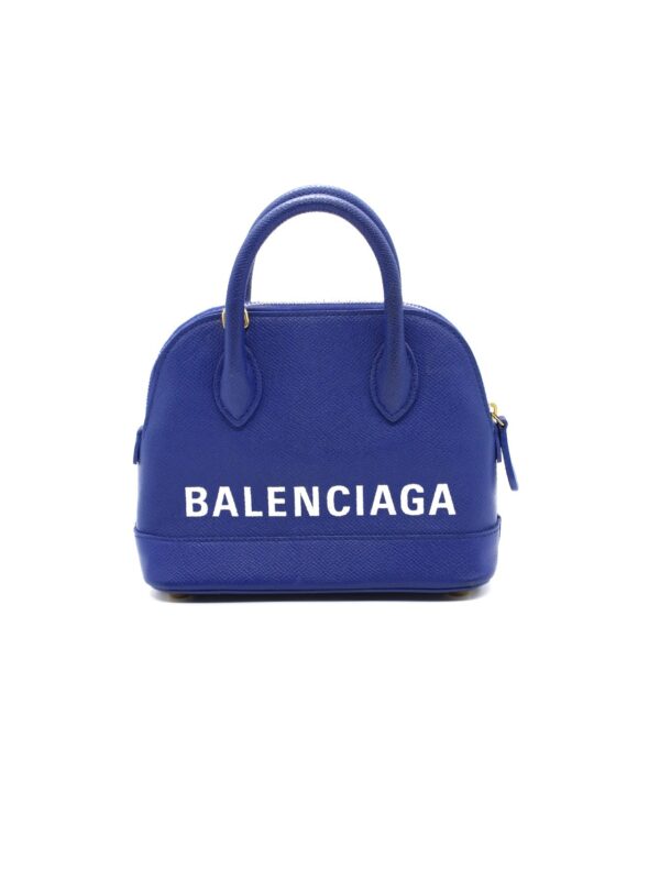 Borsa Balenciaga Ville xxs in pelle blu
