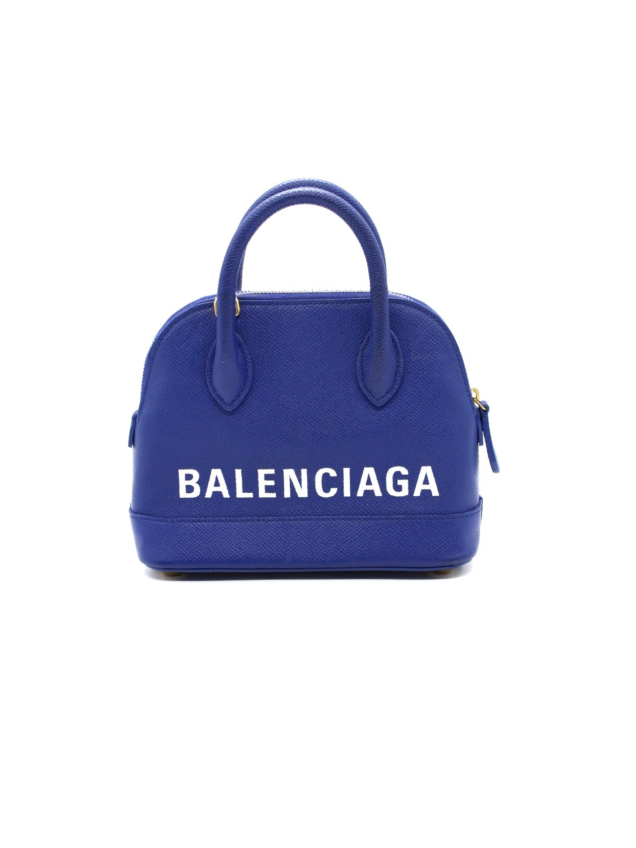 Borsa Balenciaga Ville xxs in pelle blu thumb