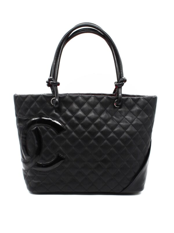 Shopper Chanel Cambon In Pelle Nera