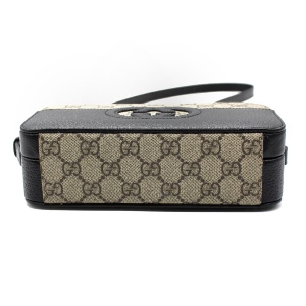 Tracolla Gucci Interlocking GG e Pelle Nera