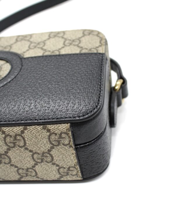 Tracolla Gucci Interlocking GG e Pelle Nera