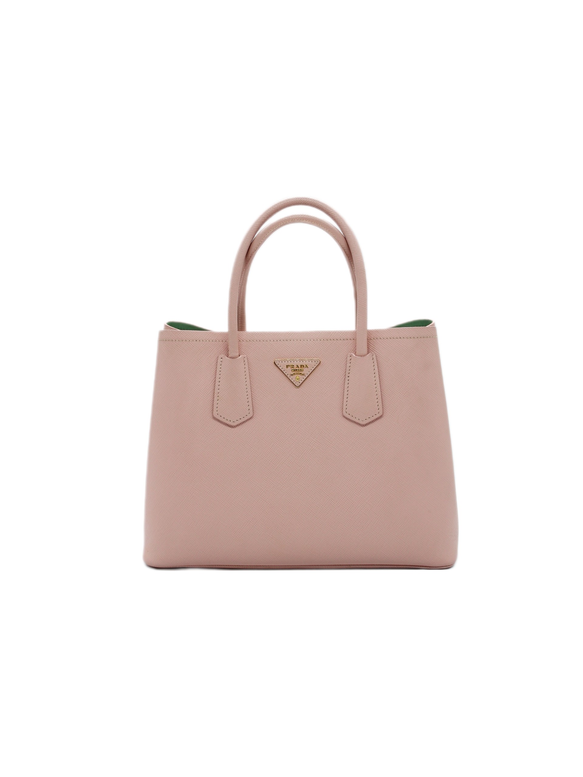 Borsa Prada double in pelle saffiano rosa thumb