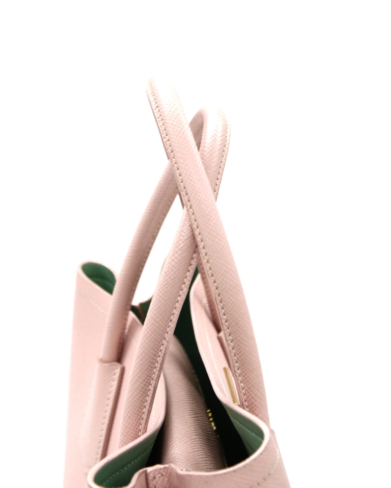 Borsa Prada double in pelle saffiano rosa thumb