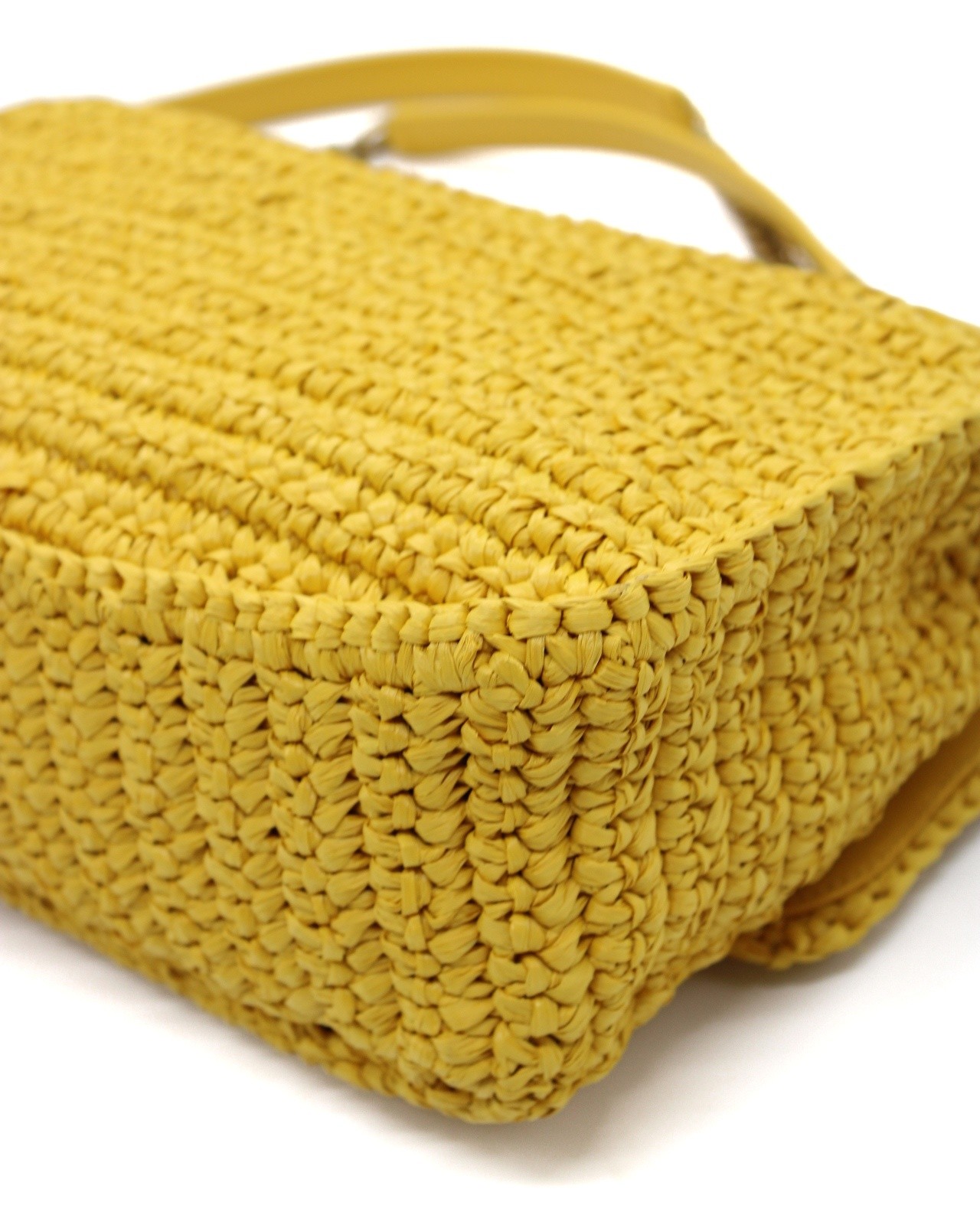 Borsa Saint Laurent Niki media in rafia e pelle thumb