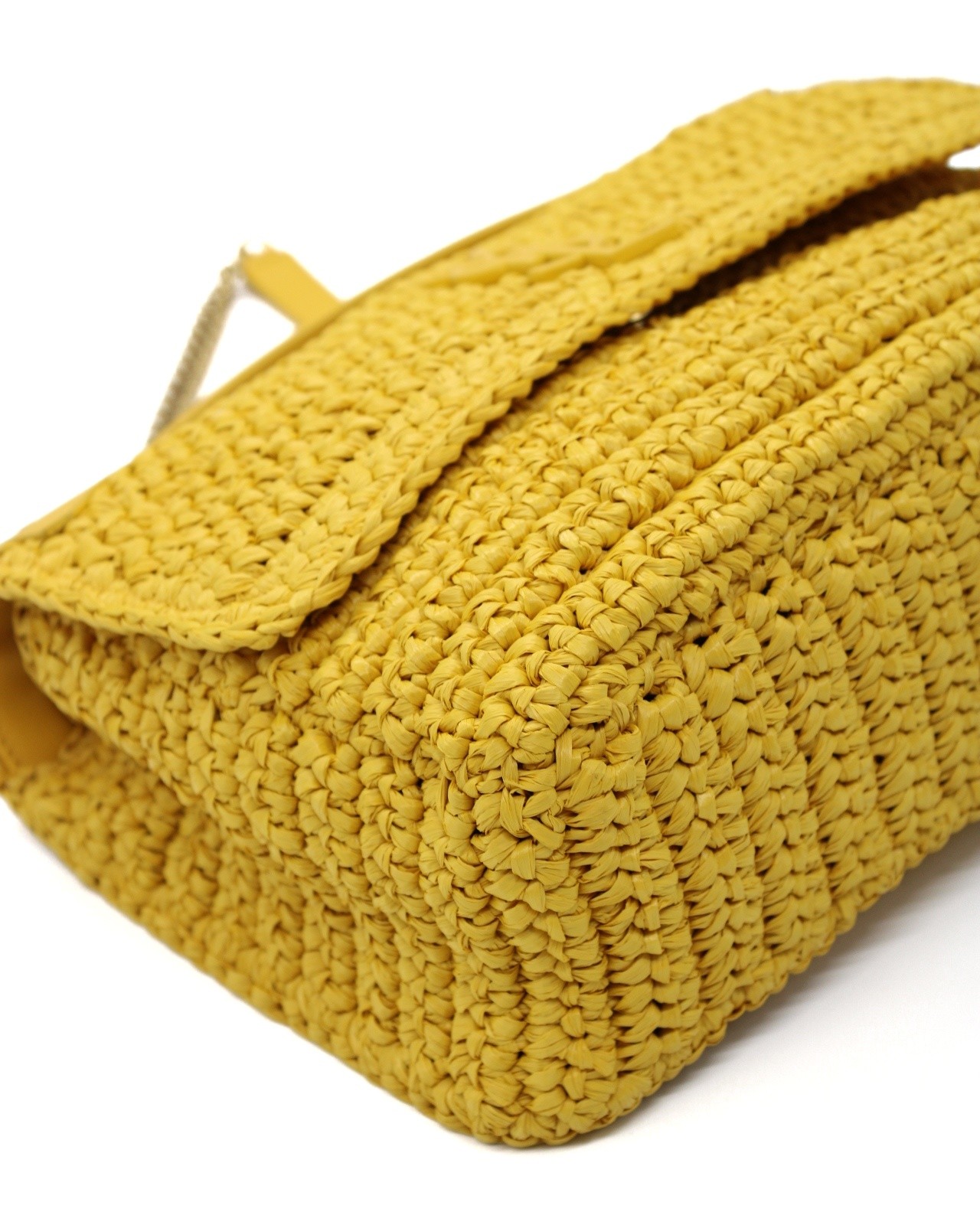 Borsa Saint Laurent Niki media in rafia e pelle thumb