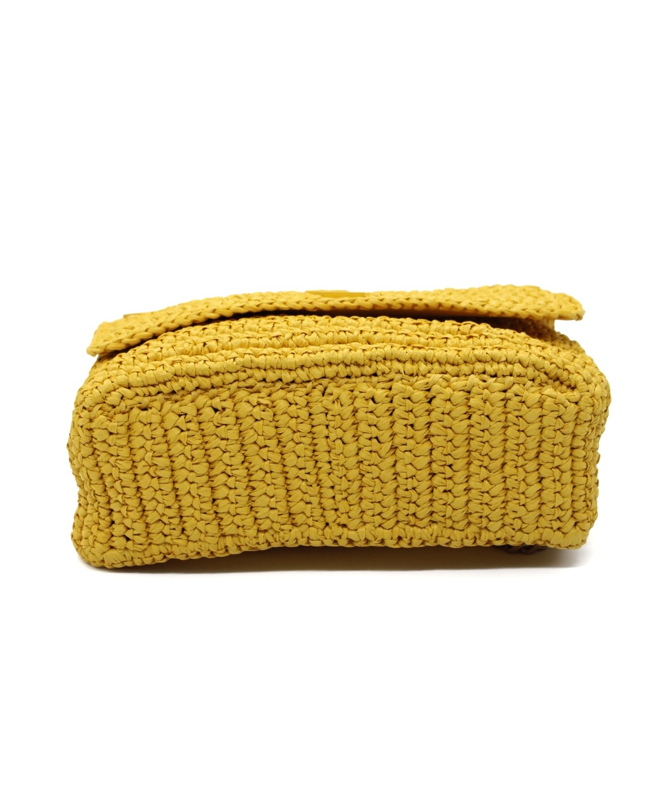 Borsa Saint Laurent Niki media in rafia e pelle thumb