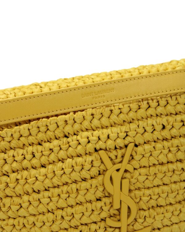 Borsa Saint Laurent Niki media in rafia e pelle