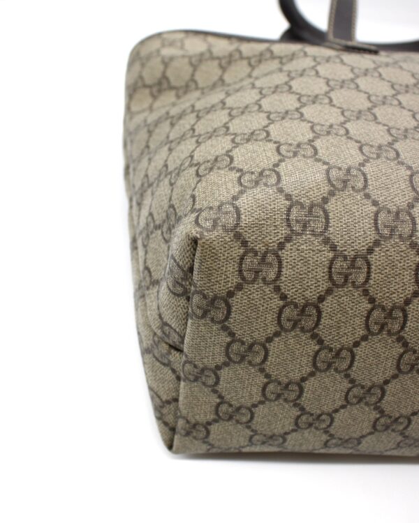 Shopper Gucci GG In Tela Plastificata ed Inserti In Pelle Marrone