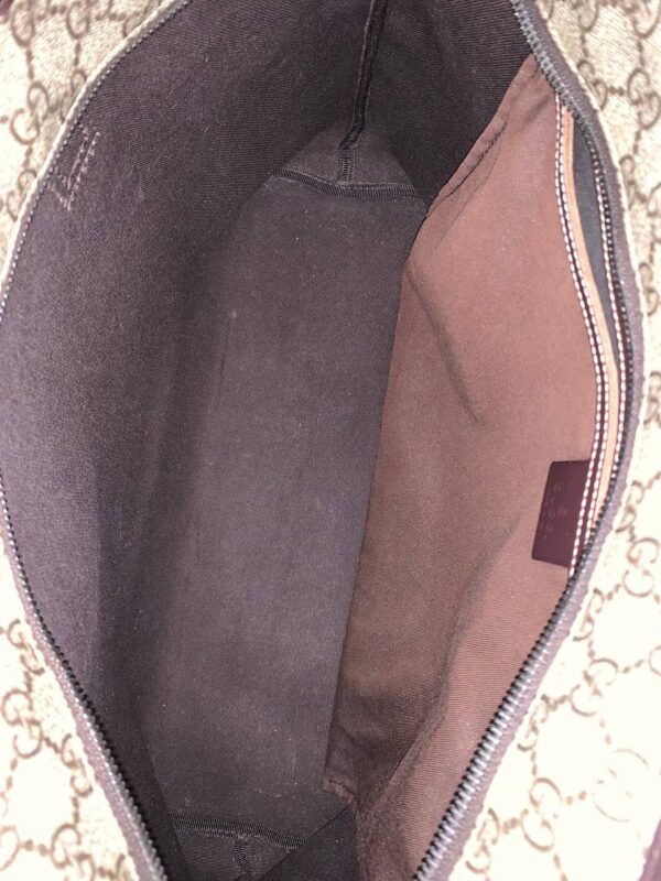 Shopper Gucci GG In Tela Plastificata ed Inserti In Pelle Marrone