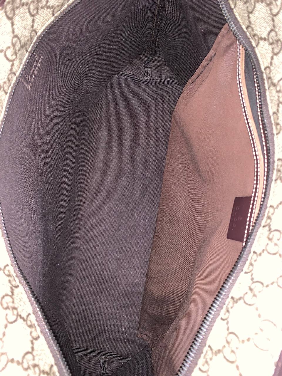 Shopper Gucci GG In Tela Plastificata ed Inserti In Pelle Marrone thumb