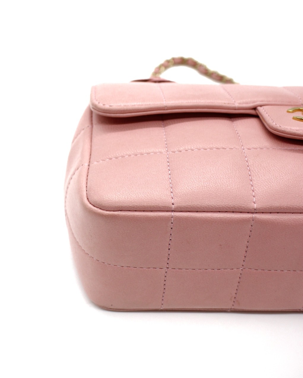 Borsa Chanel Pink Chocolate Bar Camelia thumb