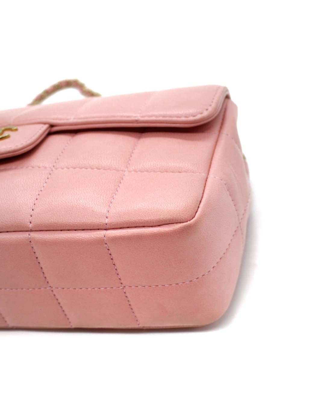 Borsa Chanel Pink Chocolate Bar Camelia thumb