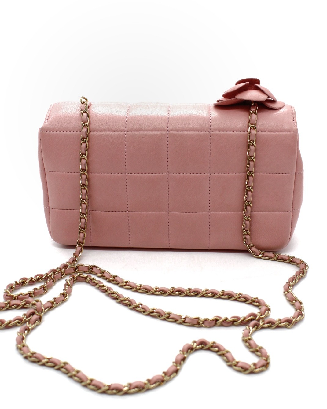 Borsa Chanel Pink Chocolate Bar Camelia thumb