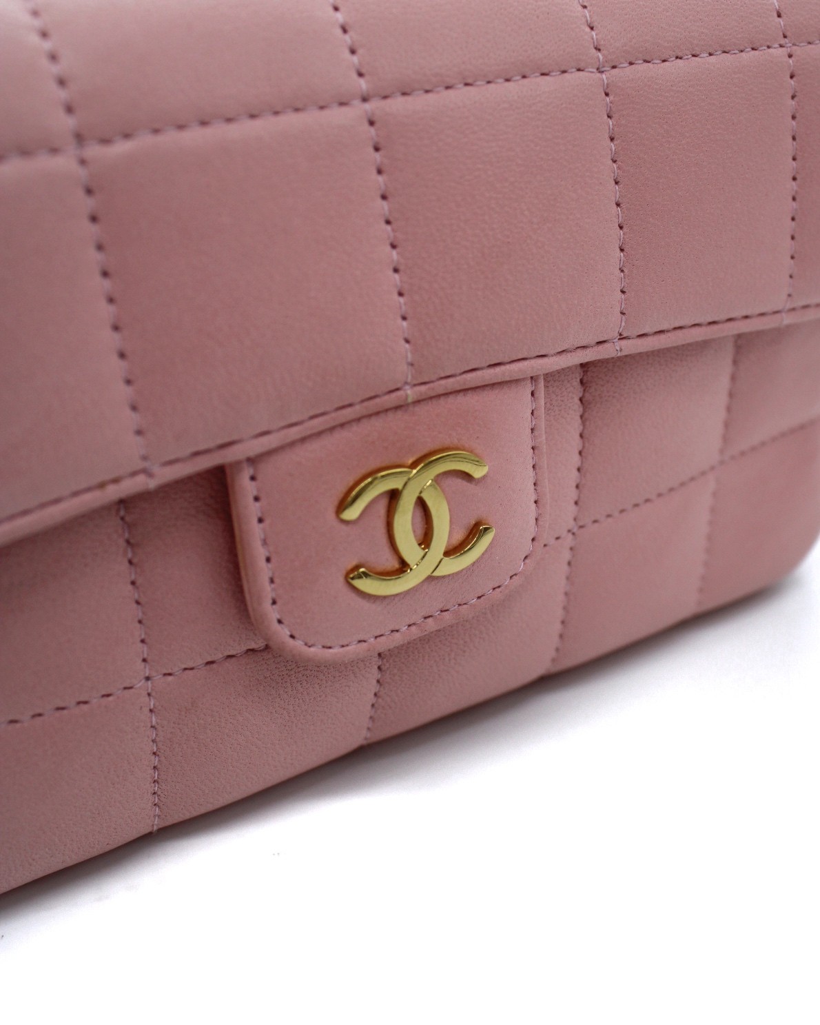 Borsa Chanel Pink Chocolate Bar Camelia thumb