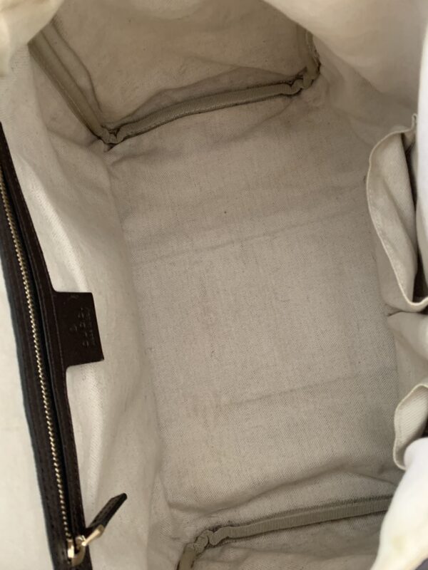 Bauletto Gucci Web Tessuto GG ed Inserti In Pelle Testa Di Moro