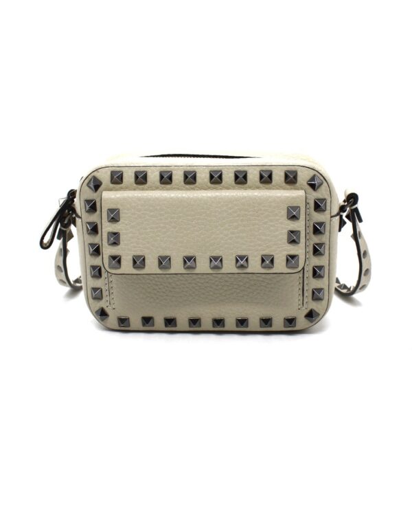Tracolla Valentino Garavani Rockstud In Pelle Color Panna
