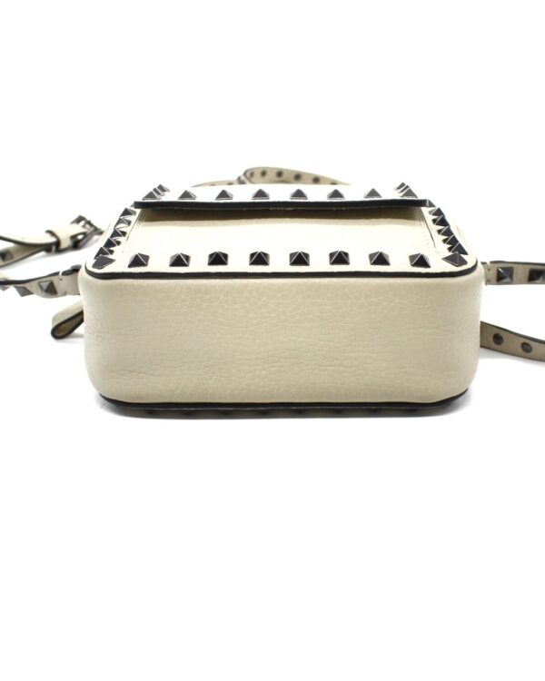 Tracolla Valentino Garavani Rockstud In Pelle Color Panna