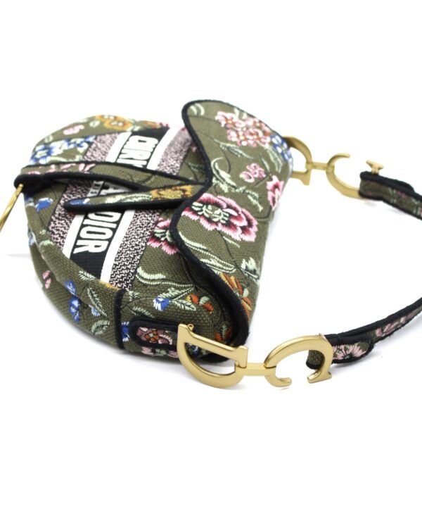 Borsa Dior Saddle stampa floreale