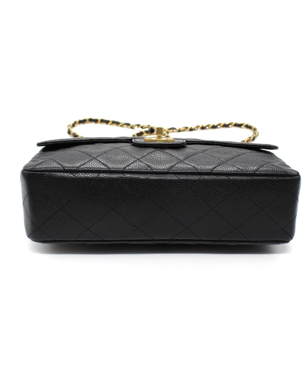 Borsa Chanel timeless in pelle nera a tracolla thumb