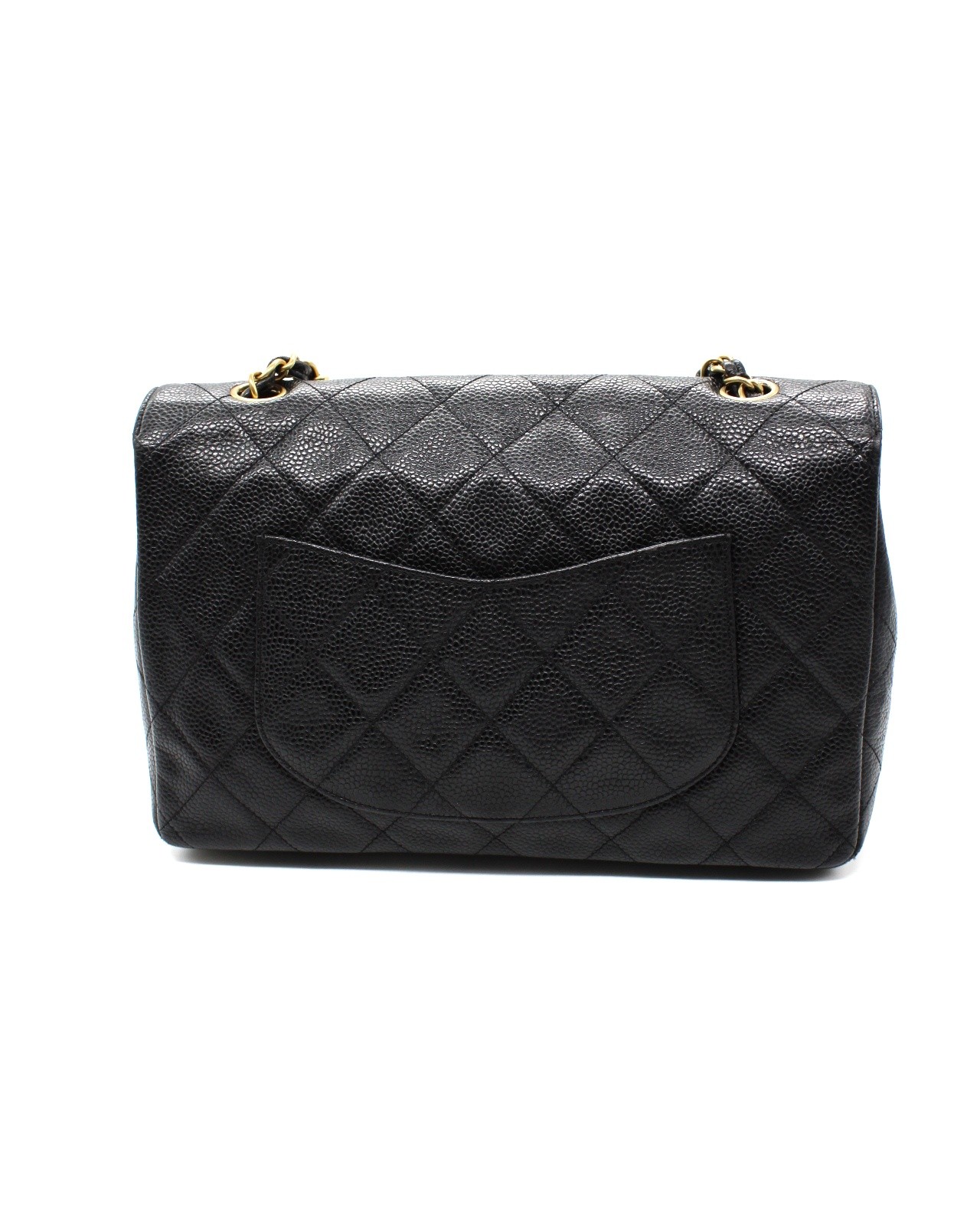 Borsa Chanel timeless in pelle nera a tracolla thumb