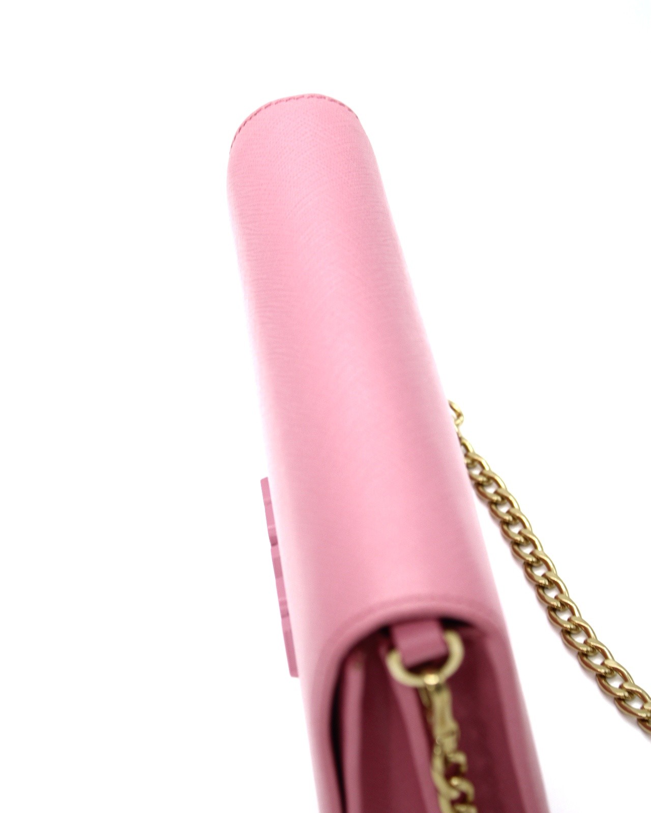 Tracolla Prada in pelle Saffiano con catena thumb