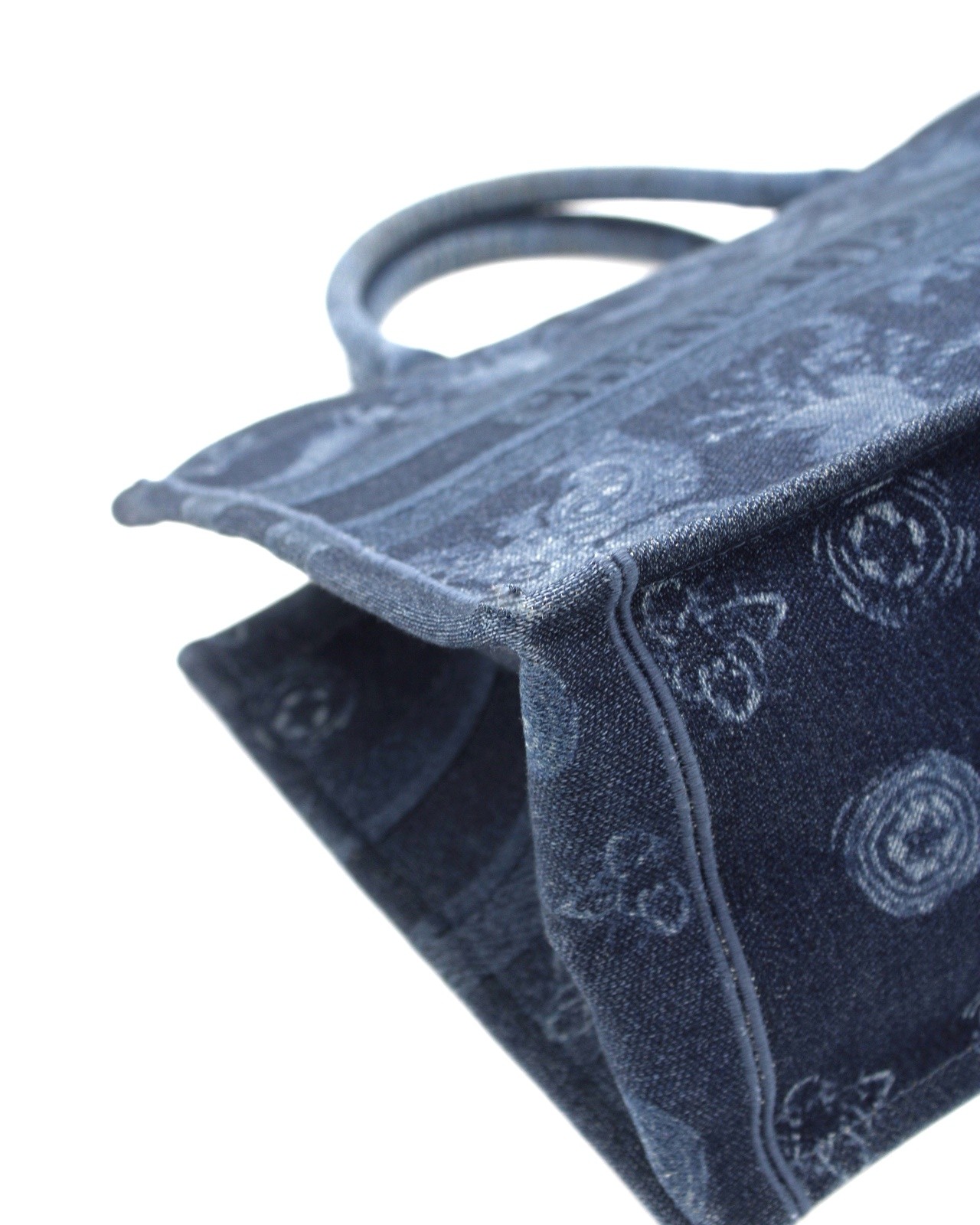 Borsa Dior Tote Book in denim blu media thumb