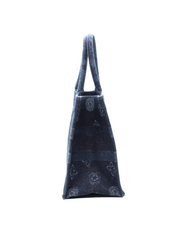 Borsa Dior Tote Book in denim blu media