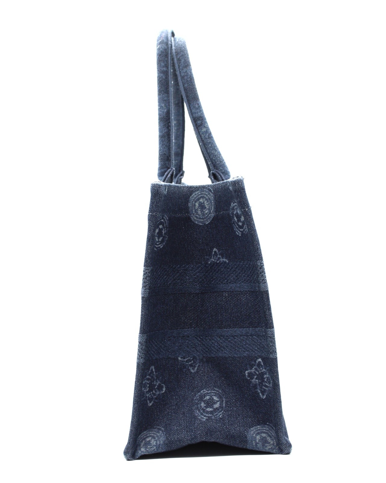 Borsa Dior Tote Book in denim blu media thumb