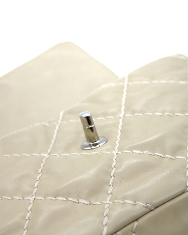 Borsa Chanel Wild Stitch in pelle beige