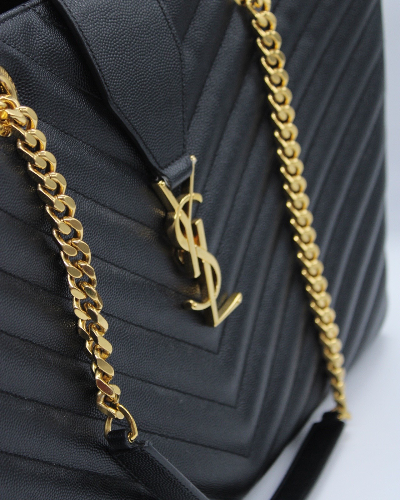 Borsa Saint Laurent tote Chevron thumb