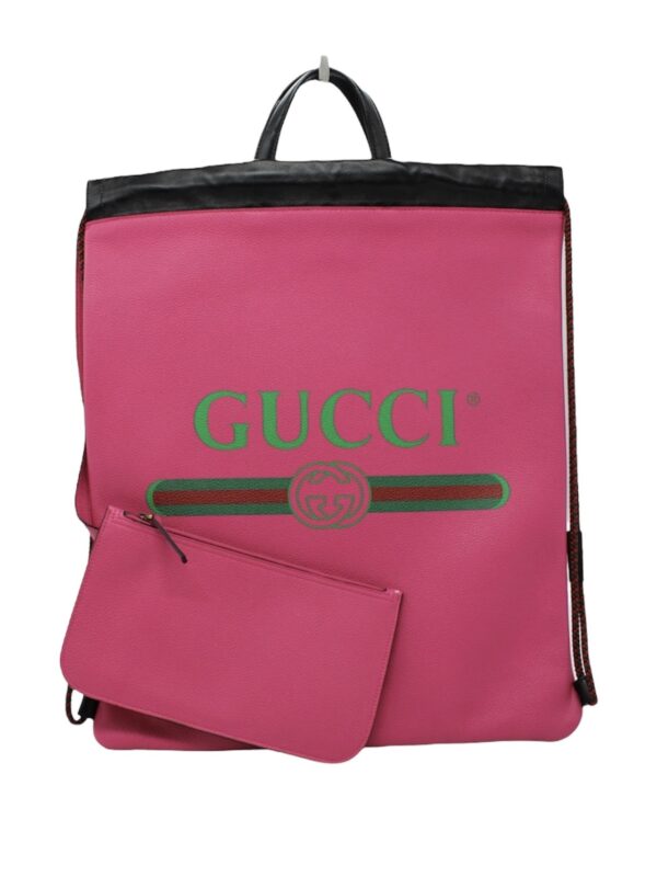 Zaino GUCCI web Logo in pelle