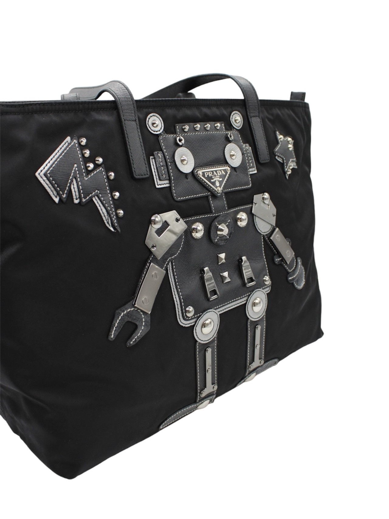 Shopper Prada Robot in tela vela thumb