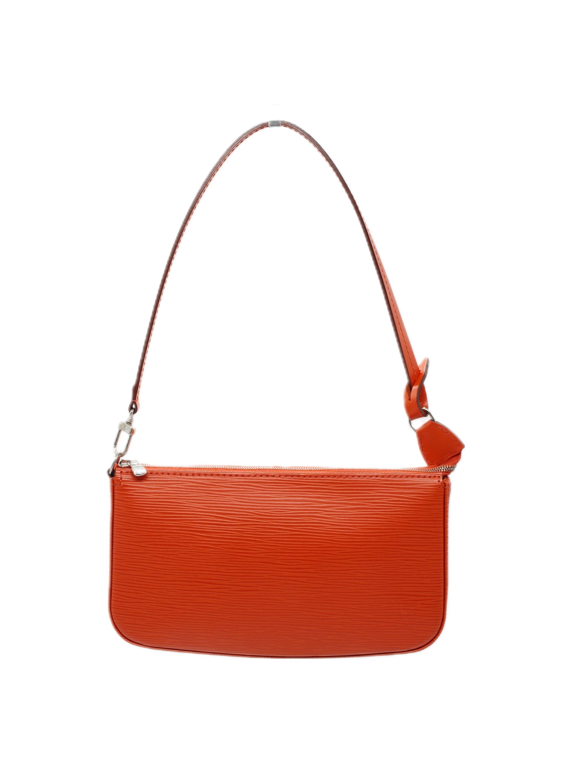 Pochette Louis Vuitton in pelle epi arancione thumb