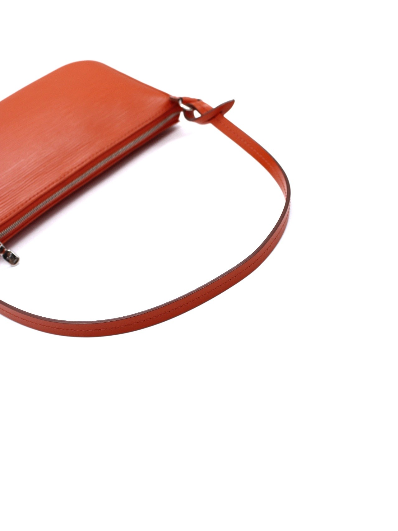 Pochette Louis Vuitton in pelle epi arancione thumb