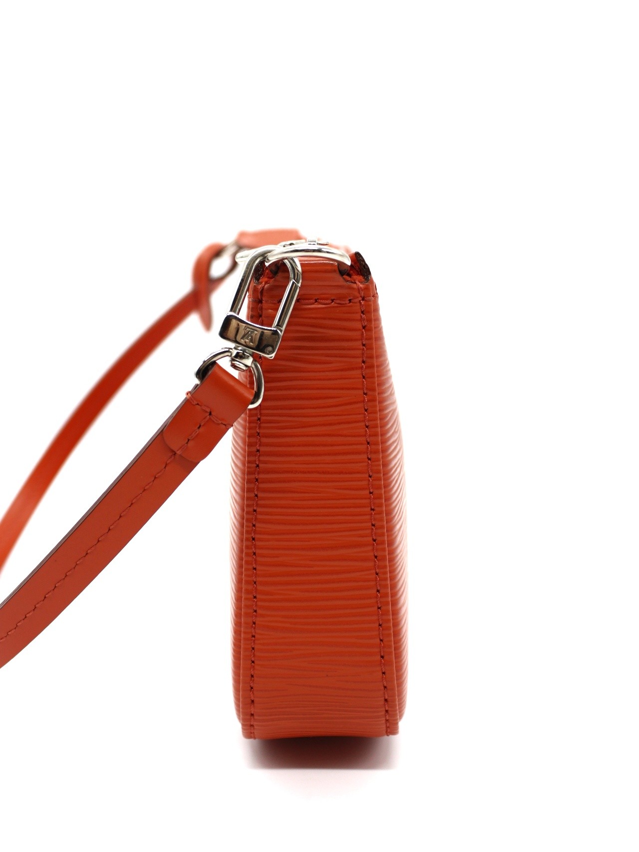 Pochette Louis Vuitton in pelle epi arancione thumb