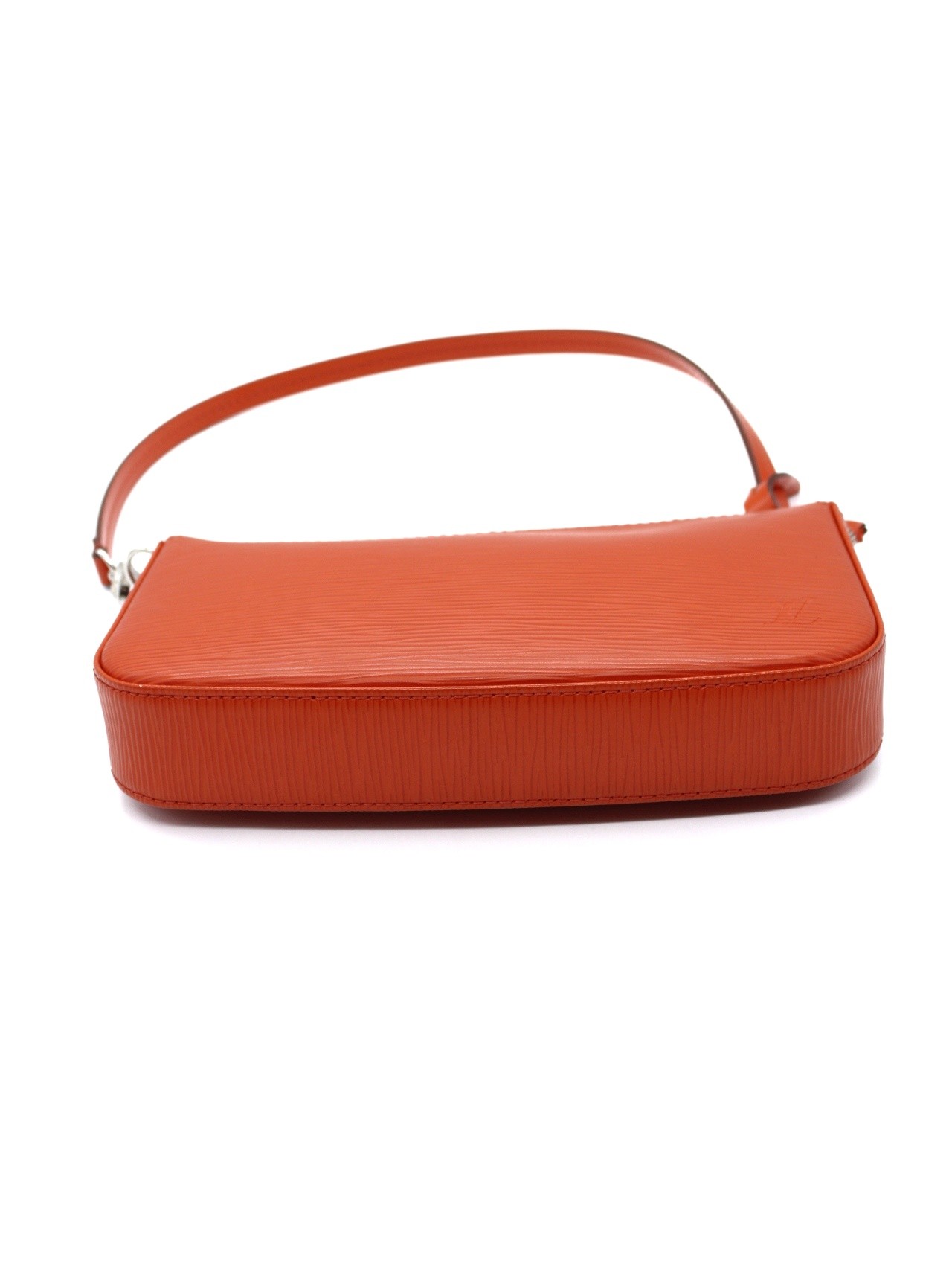 Pochette Louis Vuitton in pelle epi arancione thumb
