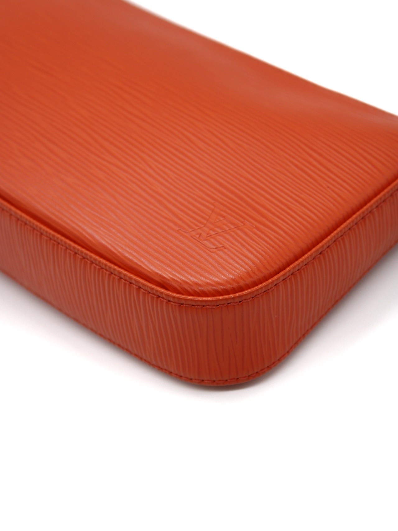 Pochette Louis Vuitton in pelle epi arancione thumb